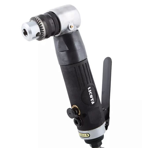 Дрель пневматическая угловая 3/8", 10 мм, 1700 об/мин, 220 л/мин, штуцер 1/4", 6.3 бар Licota Дрель пневматическая угловая 3/8", 10 мм, 1700 об/мин, 220 л/мин, штуцер 1/4", 6.3 бар Licota