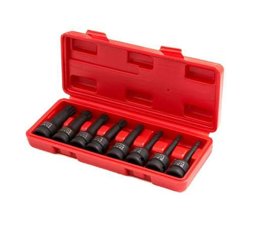 Набор насадок ударных 1/2" SPLINE, M5-M18 (8 предм) ROSSVIK Набор насадок ударных 1/2" SPLINE, M5-M18 (8 предм) ROSSVIK