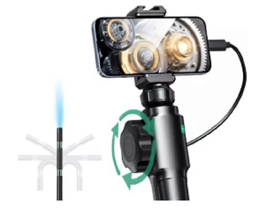 Видеоэндоскоп под смартфон управляемый зонд гибкий 1 м, камера 5,5 мм на 360° GARWIN Видеоэндоскоп под смартфон управляемый зонд гибкий 1 м, камера 5,5 мм на 360° GARWIN