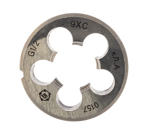 Плашка труб. цил. G 1 1/2" 9ХС Волжский инструмент Плашка труб. цил. G 1 1/2" 9ХС Волжский инструмент