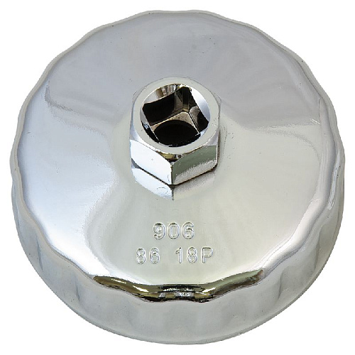Съемник масляных фильтров чашка 86 мм 18 гр., 1/2" Steel AV-920109 Съемник масляных фильтров чашка 86 мм 18 гр., 1/2" Steel AV-920109