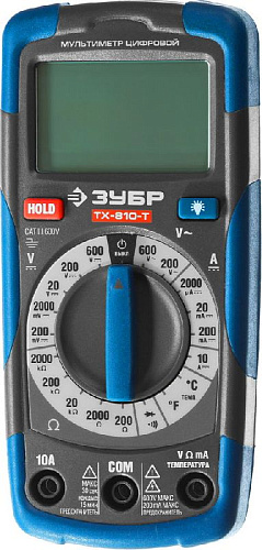 Мультиметр цифровой (измерение температуры) ЗУБР ТХ-810-Т Мультиметр цифровой (измерение температуры) ЗУБР ТХ-810-Т