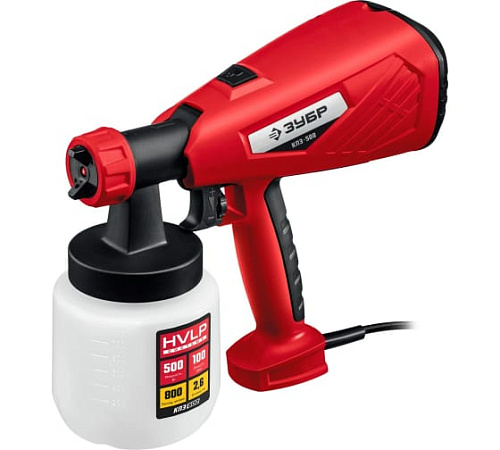 Краскопульт 500 Вт, 0,8 л, 0-800 мл/мин, макс. вязк. 100 DIN, воздушный ЗУБР КПЭ-500 Краскопульт 500 Вт, 0,8 л, 0-800 мл/мин, макс. вязк. 100 DIN, воздушный ЗУБР КПЭ-500