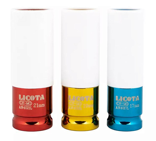 Гайковерт пневматический 1/2" 1085 Нм (113 Кгм) с набором 42 предм. в ложементе Licota Гайковерт пневматический 1/2" 1085 Нм (113 Кгм) с набором 42 предм. в ложементе Licota