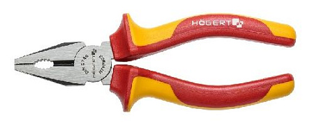 Плоскогубцы комбинированные диэлектрические 160 мм (до 1000 В) HOEGERT Плоскогубцы комбинированные диэлектрические 160 мм (до 1000 В) HOEGERT