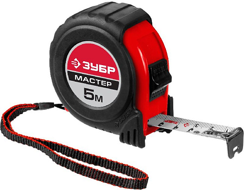 Рулетка 5 м*19 мм обрезиненный корпус ЗУБР МАСТЕР Рулетка 5 м*19 мм обрезиненный корпус ЗУБР МАСТЕР