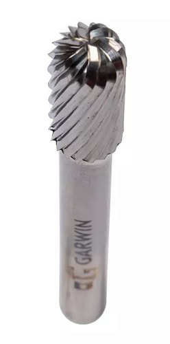 Борфреза цилиндрическая с закругленным концом 8x20x64 мм, VHM, SC, форма C GARWIN Борфреза цилиндрическая с закругленным концом 8x20x64 мм, VHM, SC, форма C GARWIN