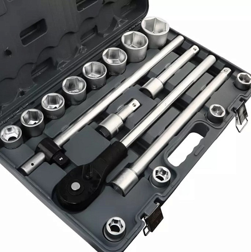 Набор головок торцевых 19-50 мм (3/4") 6 гр., 17 предм. GARWIN Набор головок торцевых 19-50 мм (3/4") 6 гр., 17 предм. GARWIN