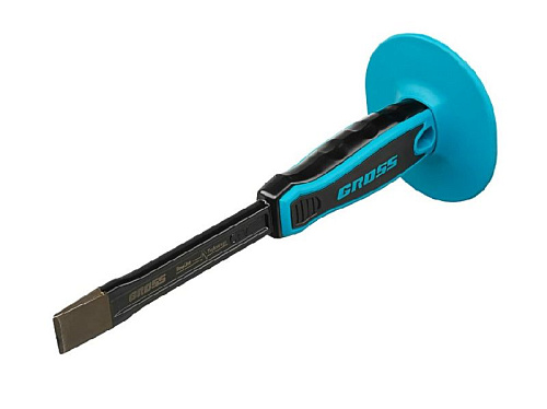 Зубило слесарное 250*19 мм с резиновым протектором Gross Зубило слесарное 250*19 мм с резиновым протектором Gross