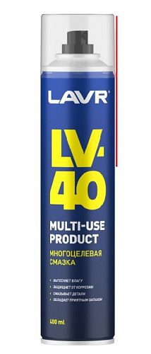 Смазка многоцелевая проникающая 400 мл LAVR LV-40 Смазка многоцелевая проникающая 400 мл LAVR LV-40