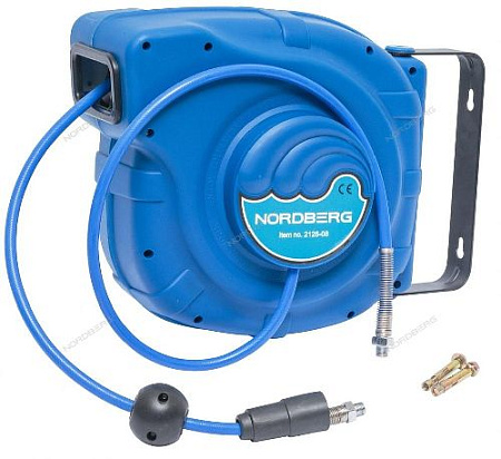 Катушка пневмошланга 8/12 мм, 25 м, 1/4" NORDBERG Катушка пневмошланга 8/12 мм, 25 м, 1/4" NORDBERG
