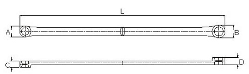 Ключ накидной удлиненный 12*14 CrV Licota Ключ накидной удлиненный 12*14 CrV Licota