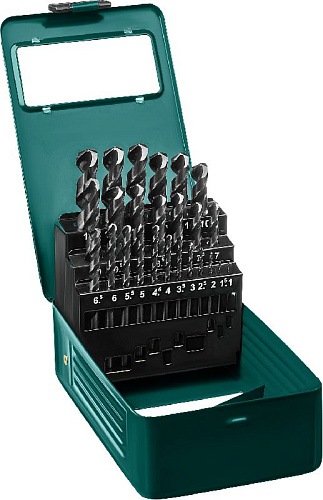 Набор сверл по металлу 1-13 мм (25 шт.) KRAFTOOL HSS-G Набор сверл по металлу 1-13 мм (25 шт.) KRAFTOOL HSS-G