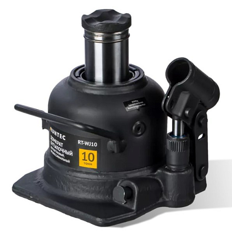 Домкрат бутылочный 10 т 125-225 мм двухштоковый, профессиональный RUNTEC Домкрат бутылочный 10 т 125-225 мм двухштоковый, профессиональный RUNTEC