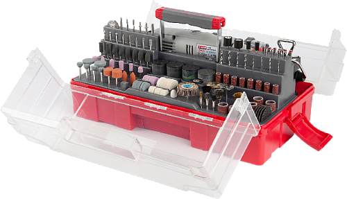 Гравер электрический с набором мини-насадок в кейсе 242 предмета ЗУБР Гравер электрический с набором мини-насадок в кейсе 242 предмета ЗУБР