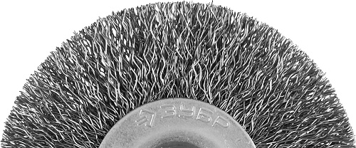 Щетка дисковая 63 мм для дрели, витая стальная проволока 0,3 мм ЗУБР Щетка дисковая 63 мм для дрели, витая стальная проволока 0,3 мм ЗУБР