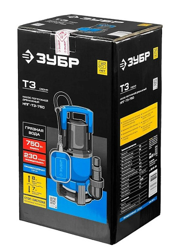 Насос дренажный для грязной воды 750 Вт ЗУБР Насос дренажный для грязной воды 750 Вт ЗУБР