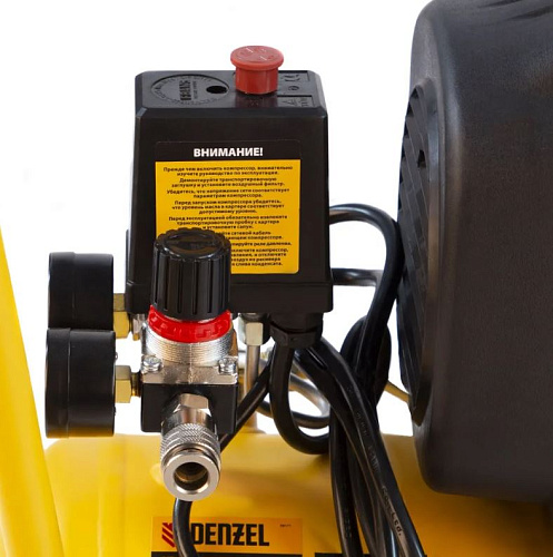 Компрессор безмасляный 24 л, 1,3 кВт, 206 л/мин, 8 бар, 230 В DENZEL DLC1300/24 Компрессор безмасляный 24 л, 1,3 кВт, 206 л/мин, 8 бар, 230 В DENZEL DLC1300/24