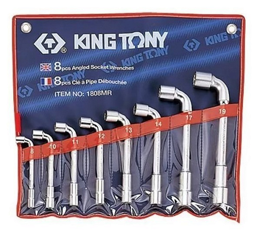 Набор ключей торцовых Г-образных 8-19 мм (8 шт.) в сумке-скрутке KING TONY Набор ключей торцовых Г-образных 8-19 мм (8 шт.) в сумке-скрутке KING TONY