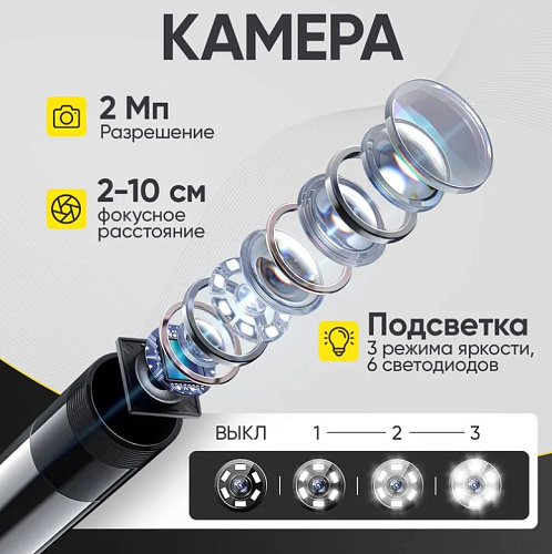 Видеоэндоскоп 4,3"(1920x1080) USB, 2Мп, 1.5м, 6 мм, 360° iCartool IC-VC156 Видеоэндоскоп 4,3"(1920x1080) USB, 2Мп, 1.5м, 6 мм, 360° iCartool IC-VC156