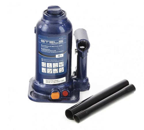 Домкрат бутылочный 4 т 170-420 мм, телескопический STELS Домкрат бутылочный 4 т 170-420 мм, телескопический STELS