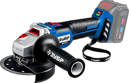 Шлифмашина угловая аккумуляторная 125 мм, 20 В, без АКБ, бесщеточный двиг. ЗУБР Профессионал Шлифмашина угловая аккумуляторная 125 мм, 20 В, без АКБ, бесщеточный двиг. ЗУБР Профессионал
