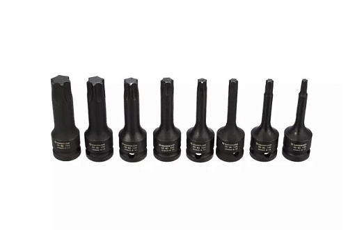 Набор насадок ударных 1/2" TORX T25-T70, 78 мм (8 предм) GARWIN Набор насадок ударных 1/2" TORX T25-T70, 78 мм (8 предм) GARWIN