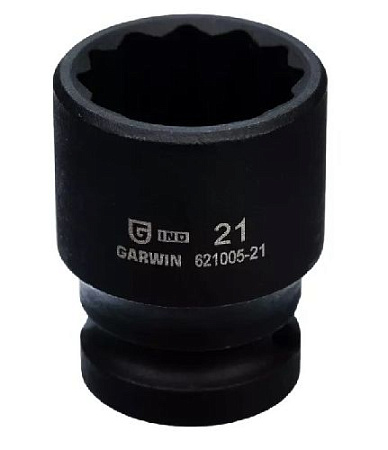 Головка торцевая ударная 1/2" 21 мм, 12 гр. GARWIN Головка торцевая ударная 1/2" 21 мм, 12 гр. GARWIN