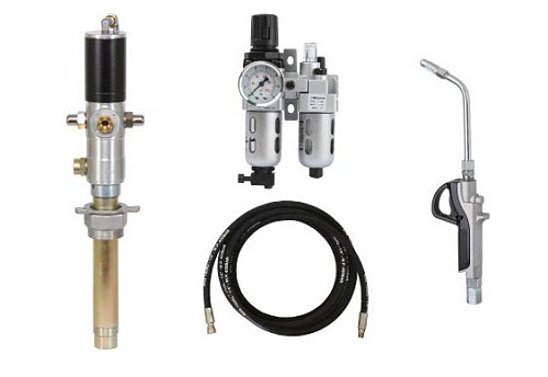 Насос пневматический для масла 3:1 + пистолет, шланг и возд.фильтр GROZ GR45340KGF Насос пневматический для масла 3:1 + пистолет, шланг и возд.фильтр GROZ GR45340KGF