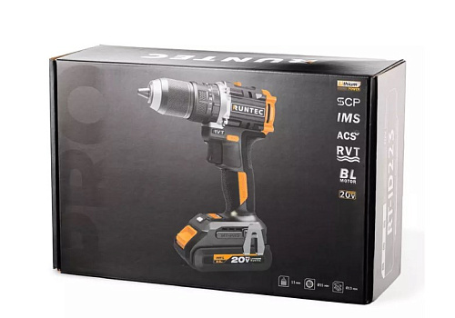 Дрель-шуруповерт аккумуляторная ударная 20 В, 60 Нм, 2*2 Ач, бесщеточный двиг. RUNTEC PRO Дрель-шуруповерт аккумуляторная ударная 20 В, 60 Нм, 2*2 Ач, бесщеточный двиг. RUNTEC PRO