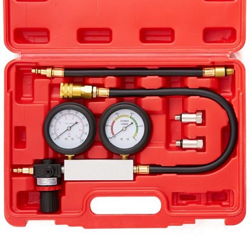 Набор для выявления утечек в цилиндрах с 2-мя манометрами ROSSVIK Набор для выявления утечек в цилиндрах с 2-мя манометрами ROSSVIK