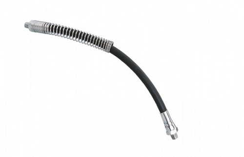 Шланг для шприца рычажно-плунжерного 300 мм, 1/8'' BSPT с пружиной 5800/13775 PSI GROZ Шланг для шприца рычажно-плунжерного 300 мм, 1/8'' BSPT с пружиной 5800/13775 PSI GROZ