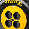 Удлинитель на катушке ПВС 20 м, 4 гнезда, 2*0,75 кв.мм, 2200 Вт STAYER S 207 Удлинитель на катушке ПВС 20 м, 4 гнезда, 2*0,75 кв.мм, 2200 Вт STAYER S 207