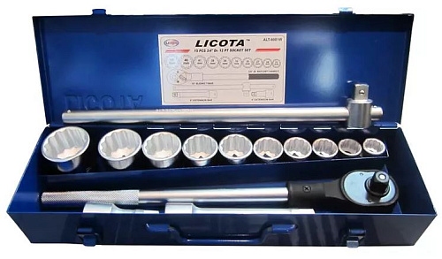 Набор головок торцевых 7/8"-2" (3/4") 12 гр., 15 предм. Licota Набор головок торцевых 7/8"-2" (3/4") 12 гр., 15 предм. Licota