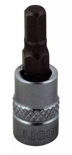Головка торцевая с шестигранной вставкой 1/4" H 4, 37 мм Licota Головка торцевая с шестигранной вставкой 1/4" H 4, 37 мм Licota