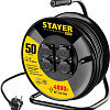 Удлинитель на катушке КГ 50 м, 4 гнезда, 3*2,5 кв.мм, 4000 Вт, IP44 STAYER RX-325 Удлинитель на катушке КГ 50 м, 4 гнезда, 3*2,5 кв.мм, 4000 Вт, IP44 STAYER RX-325