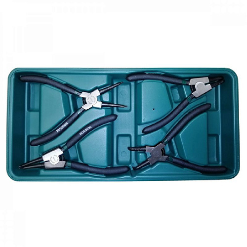 Набор съемников стопорных колец 180 мм, 4 шт в ложемент-кейсе ROSSVIK Набор съемников стопорных колец 180 мм, 4 шт в ложемент-кейсе ROSSVIK