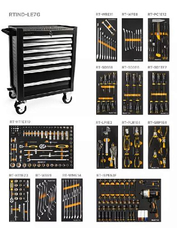Тележка инструментальная 7 полок, 273 предм RUNTEC Limited Edition Тележка инструментальная 7 полок, 273 предм RUNTEC Limited Edition