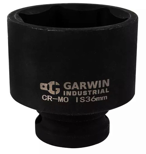 Головка торцевая ударная 1/2" 36 мм, 6 гр., CrMo GARWIN Головка торцевая ударная 1/2" 36 мм, 6 гр., CrMo GARWIN