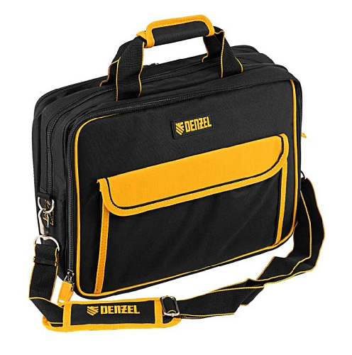 Сумка для инструмента 400*170*300 мм, 28 карманов, 3 отделения, наплечный ремень Denzel Сумка для инструмента 400*170*300 мм, 28 карманов, 3 отделения, наплечный ремень Denzel