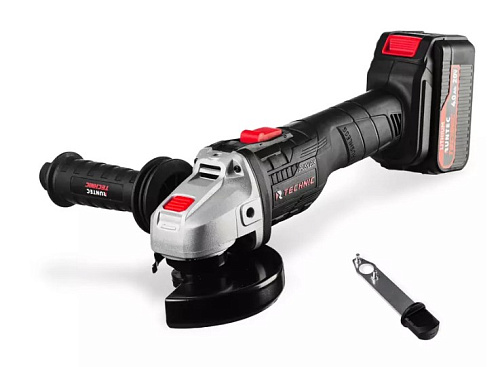 Шлифмашина угловая аккумуляторная 125 мм, 20 В, 2*4Ач, 1000 Вт бесщеточный двиг, кейс RUNTEC TECHNIC Шлифмашина угловая аккумуляторная 125 мм, 20 В, 2*4Ач, 1000 Вт бесщеточный двиг, кейс RUNTEC TECHNIC