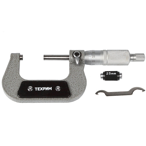 Микрометр гладкий МК 25-50 мм (0,01 мм) кл.1 ГОСТ 6507-90 ТЕХРИМ Микрометр гладкий МК 25-50 мм (0,01 мм) кл.1 ГОСТ 6507-90 ТЕХРИМ