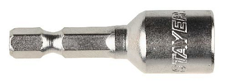 Бита с торцевой головкой 10*48 мм магнитная (Е 1/4") STAYER Professional Бита с торцевой головкой 10*48 мм магнитная (Е 1/4") STAYER Professional