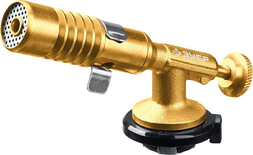 Горелка газовая на баллон с цанговым соединением, цельнометаллическая, 2-в-1, 1300°C ЗУБР ГРМ-200 Горелка газовая на баллон с цанговым соединением, цельнометаллическая, 2-в-1, 1300°C ЗУБР ГРМ-200