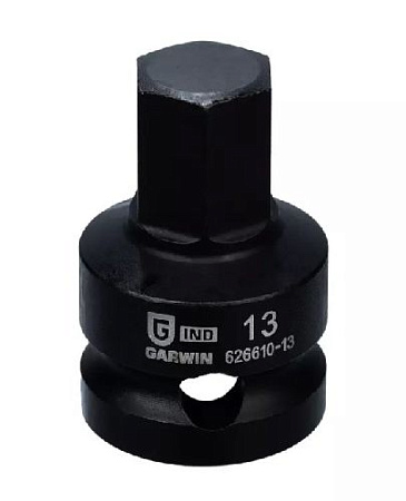 Головка торцевая ударная HEX 1/2" H13 мм L=38 мм Garwin Головка торцевая ударная HEX 1/2" H13 мм L=38 мм Garwin