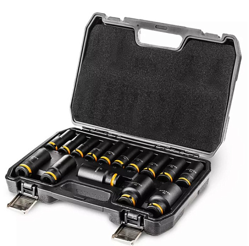 Набор головок торцевых ударных глубоких 10-32 мм (1/2") 6 гр., 15 предм., в кейсе CrMo RUNTEC Набор головок торцевых ударных глубоких 10-32 мм (1/2") 6 гр., 15 предм., в кейсе CrMo RUNTEC