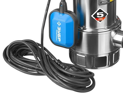 Насос дренажный для грязной воды 750 Вт, нержав. сталь ЗУБР Насос дренажный для грязной воды 750 Вт, нержав. сталь ЗУБР