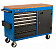 Тележка - верстак 1155*465 мм, 6 полочная Industrial синяя RUNTEC Тележка - верстак 1155*465 мм, 6 полочная Industrial синяя RUNTEC