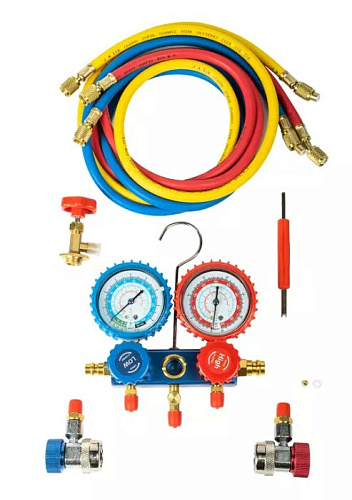 Набор для заправки, вакуумирования и проверки систем кондиционирования r134a SpecX Набор для заправки, вакуумирования и проверки систем кондиционирования r134a SpecX