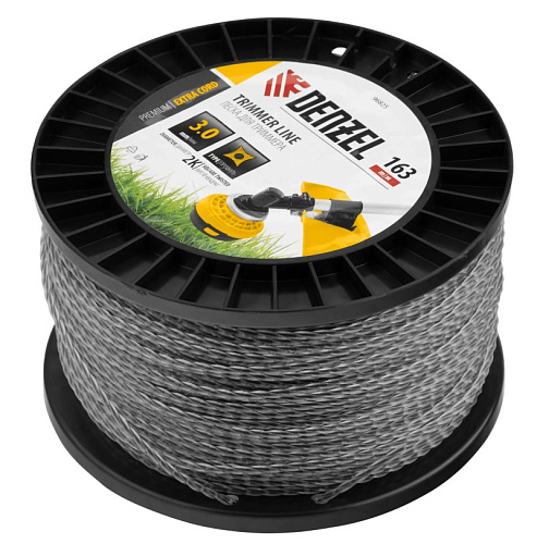 Леска для триммера витой квадрат 3.0 мм 163 м EXTRA CORD Denzel Леска для триммера витой квадрат 3.0 мм 163 м EXTRA CORD Denzel